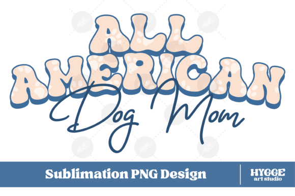 All American 4th of July USA Dog Mom Png