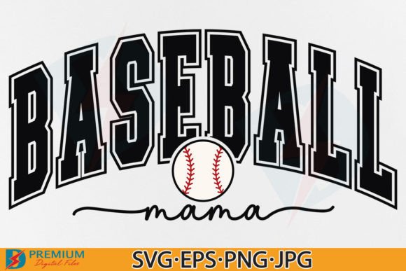 Baseball Mama SVG for Custom Embroidery