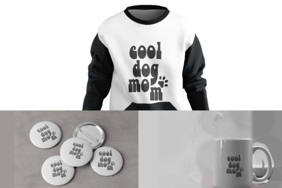 Cool Dog Mom T-shirt, Stickers, Mug POD Review