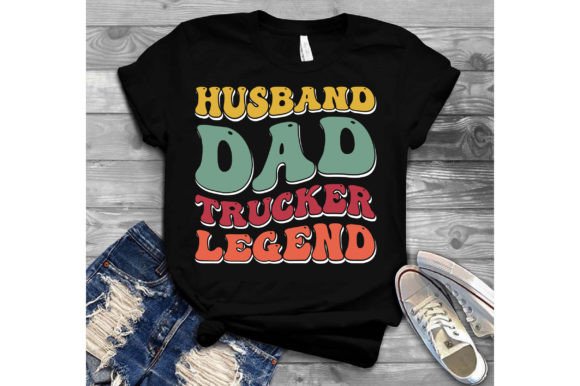 Husband Dad Trucker Legend Svg Tshirt