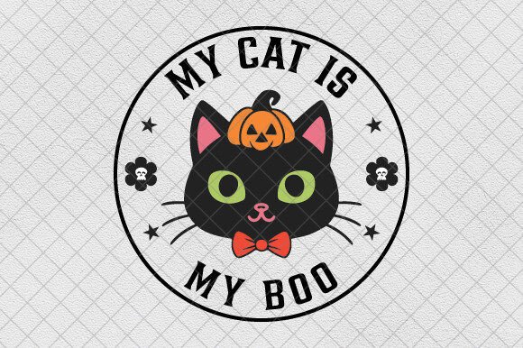 My Cat is My Boo Ghost Halloween Cat PNG Review