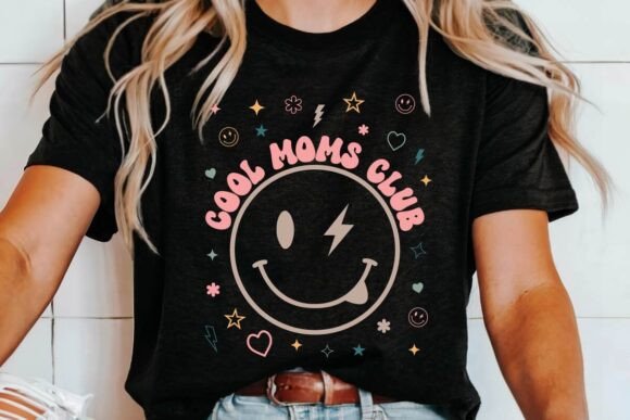 Retro Moms Club: A Nostalgic Embroidery Design