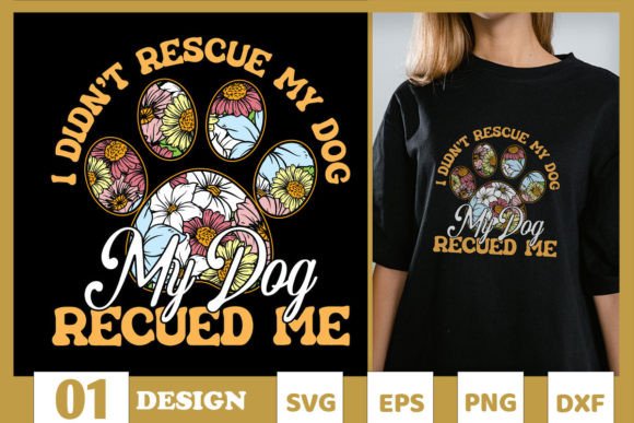 Review of Dog Mom My Dog Rescued Me SVG